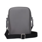 Gray Leather Crossbody Bag