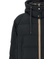 Black Cotton Full-Length Jacket