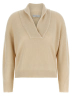 Beige Cashmere Cardigan