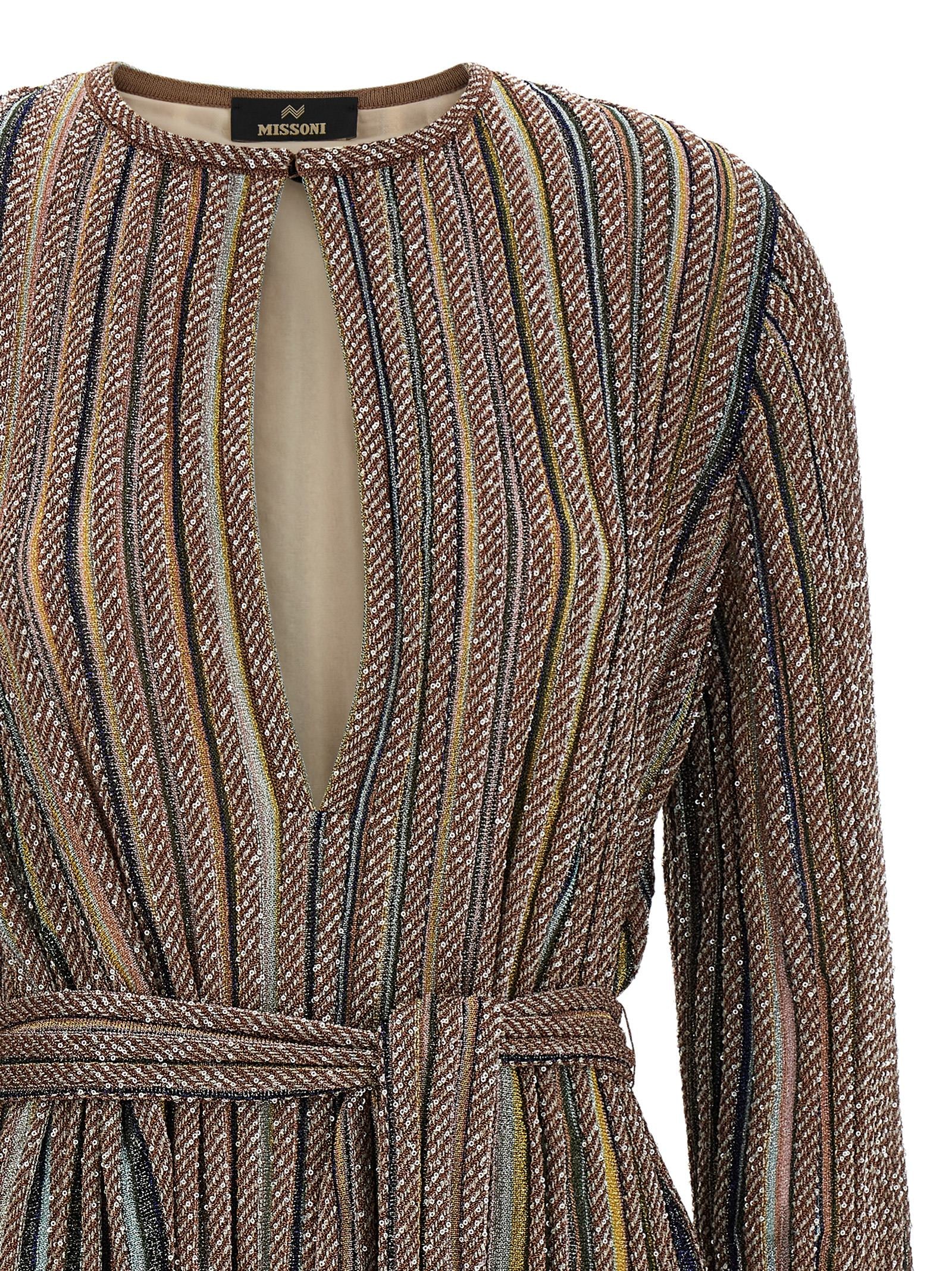 Multicolor Viscose Short Dress