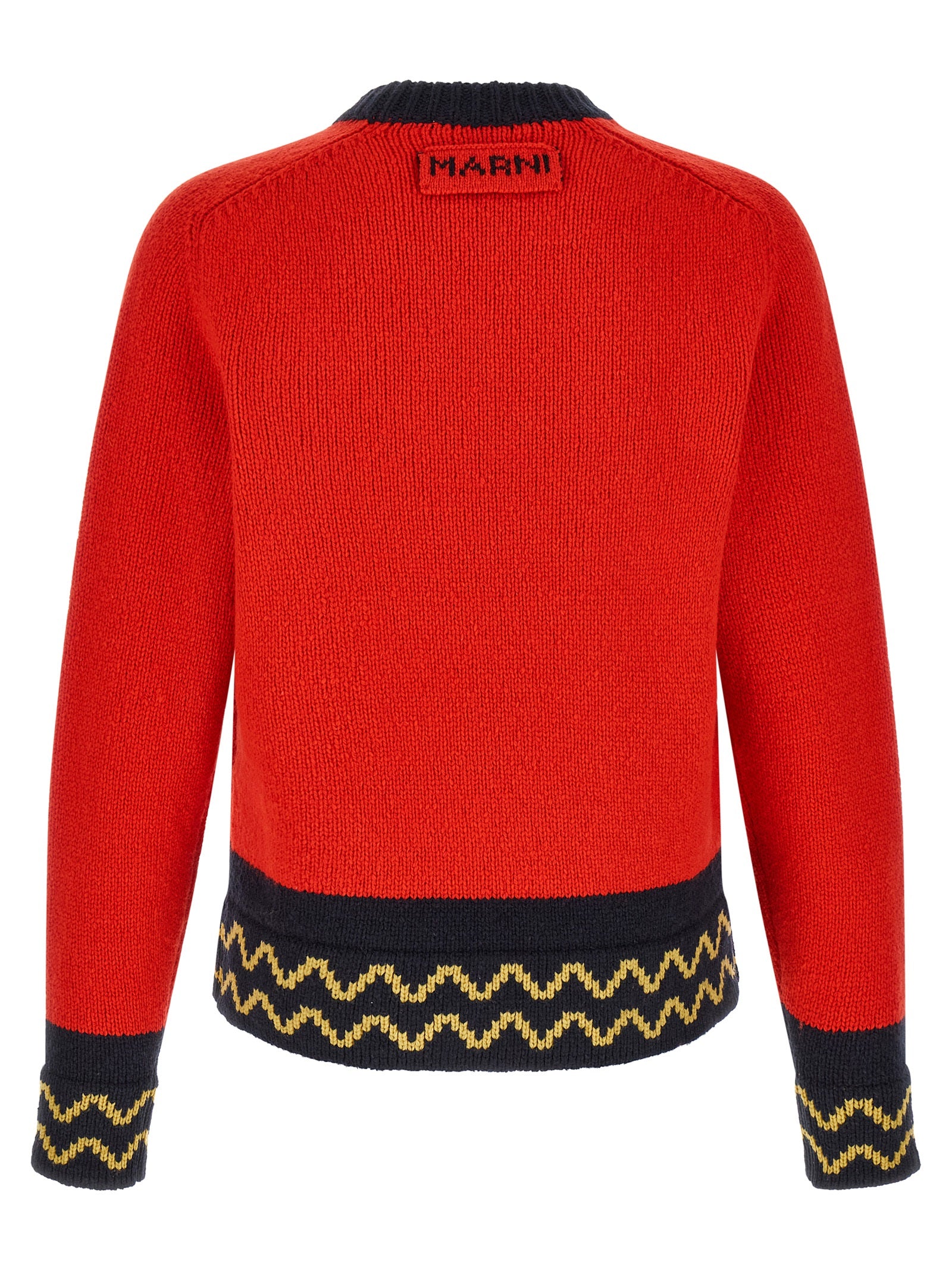 Red Wool Cardigan
