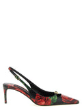Multicolor Calfskin Mid Heel Pumps