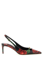 Multicolor Calfskin Mid Heel Pumps