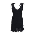 Black Cotton Casual Dress