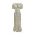 Beige Silk Casual Dress