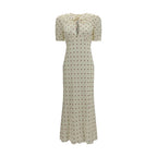 Beige Silk Casual Dress
