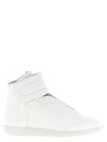 White Calfskin High Top Sneakers