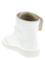 White Calfskin High Top Sneakers