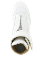 White Calfskin High Top Sneakers