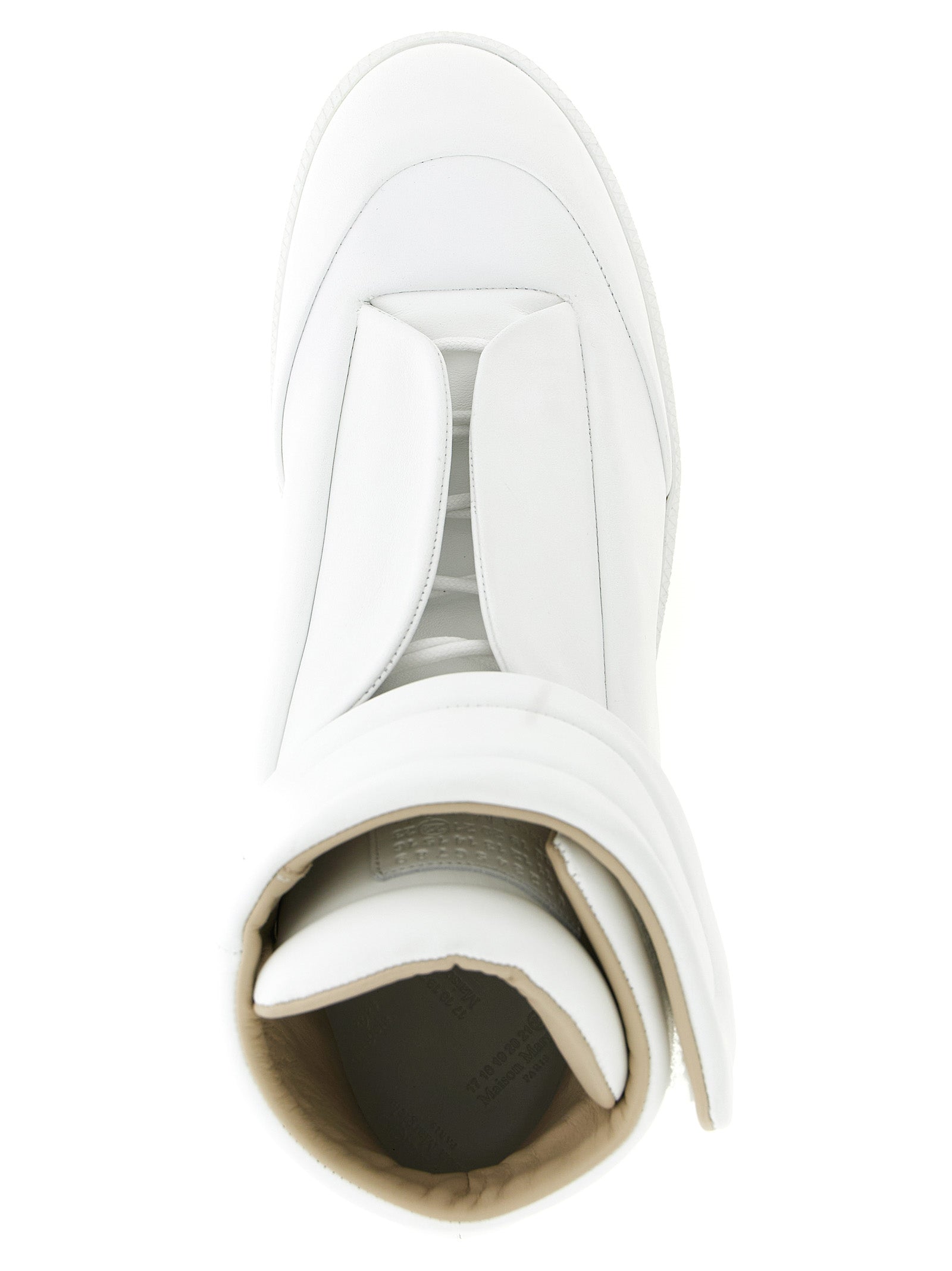 White Calfskin High Top Sneakers