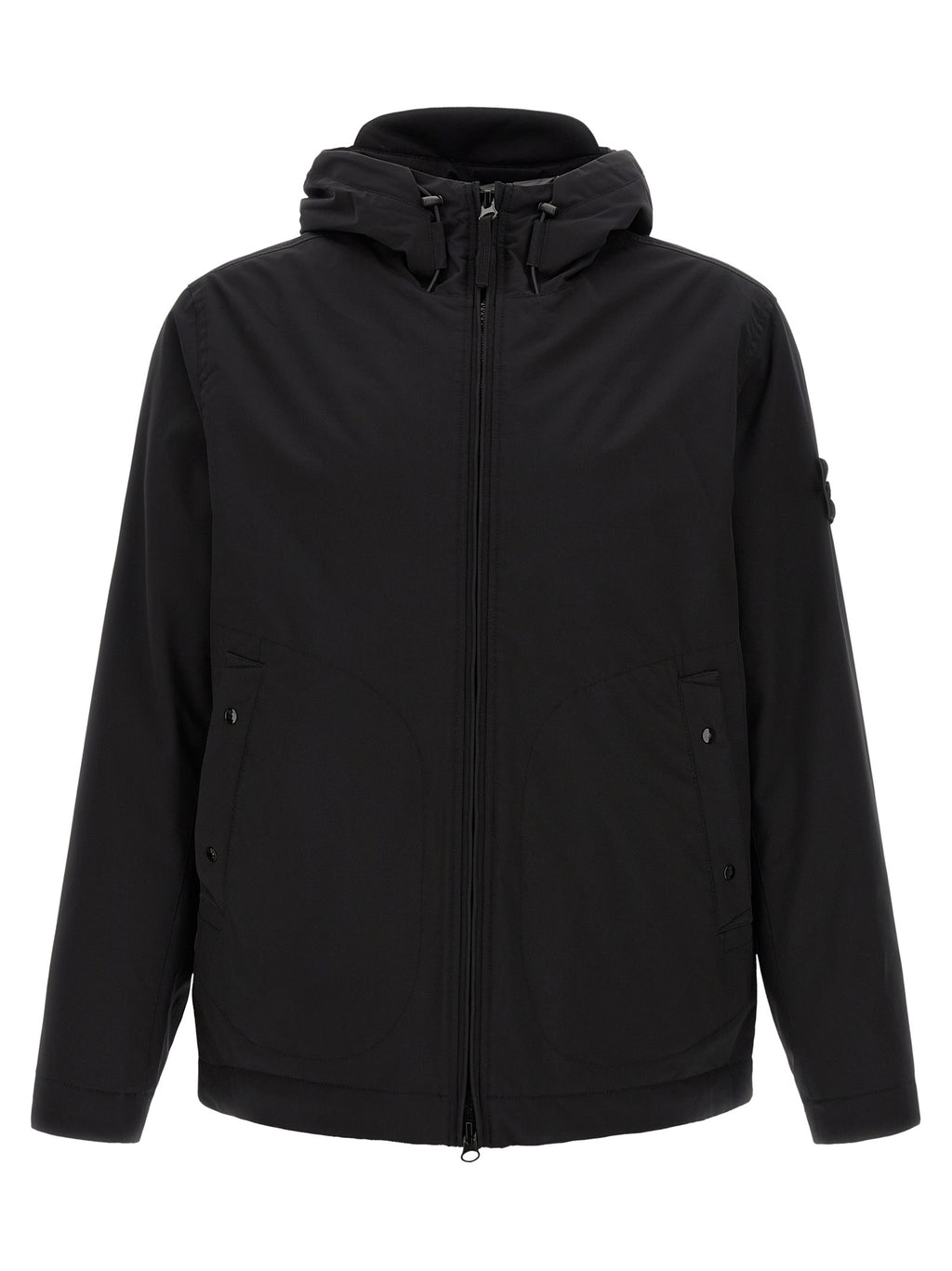 Black Polyester Shell Jacket