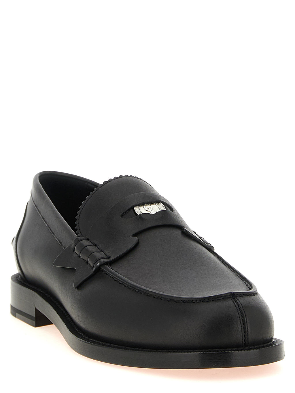 Black Calfskin Slip-On Loafers