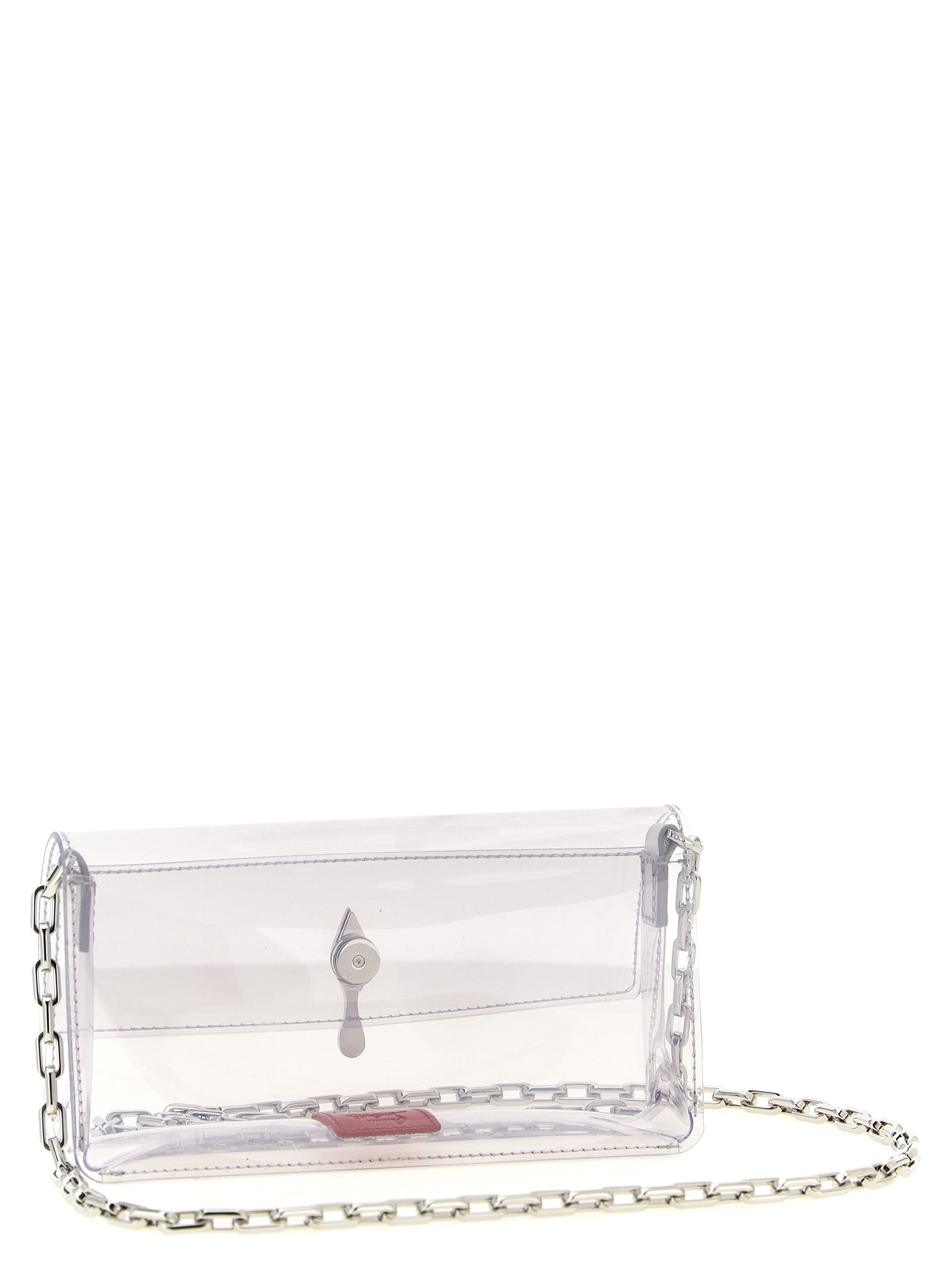 Silver Pvc Clutch Bag
