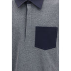 Gray Cotton Polo Shirt
