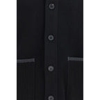 Black Wool Oves Aries Biker Jacket