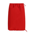 Red Silk Midi Skirt
