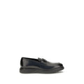Black Calf Leather Bos Taurus Slip-On Loafers