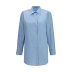 Blue Cotton Dress Shirt