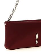 Bordeaux Elastane Clutch Bag