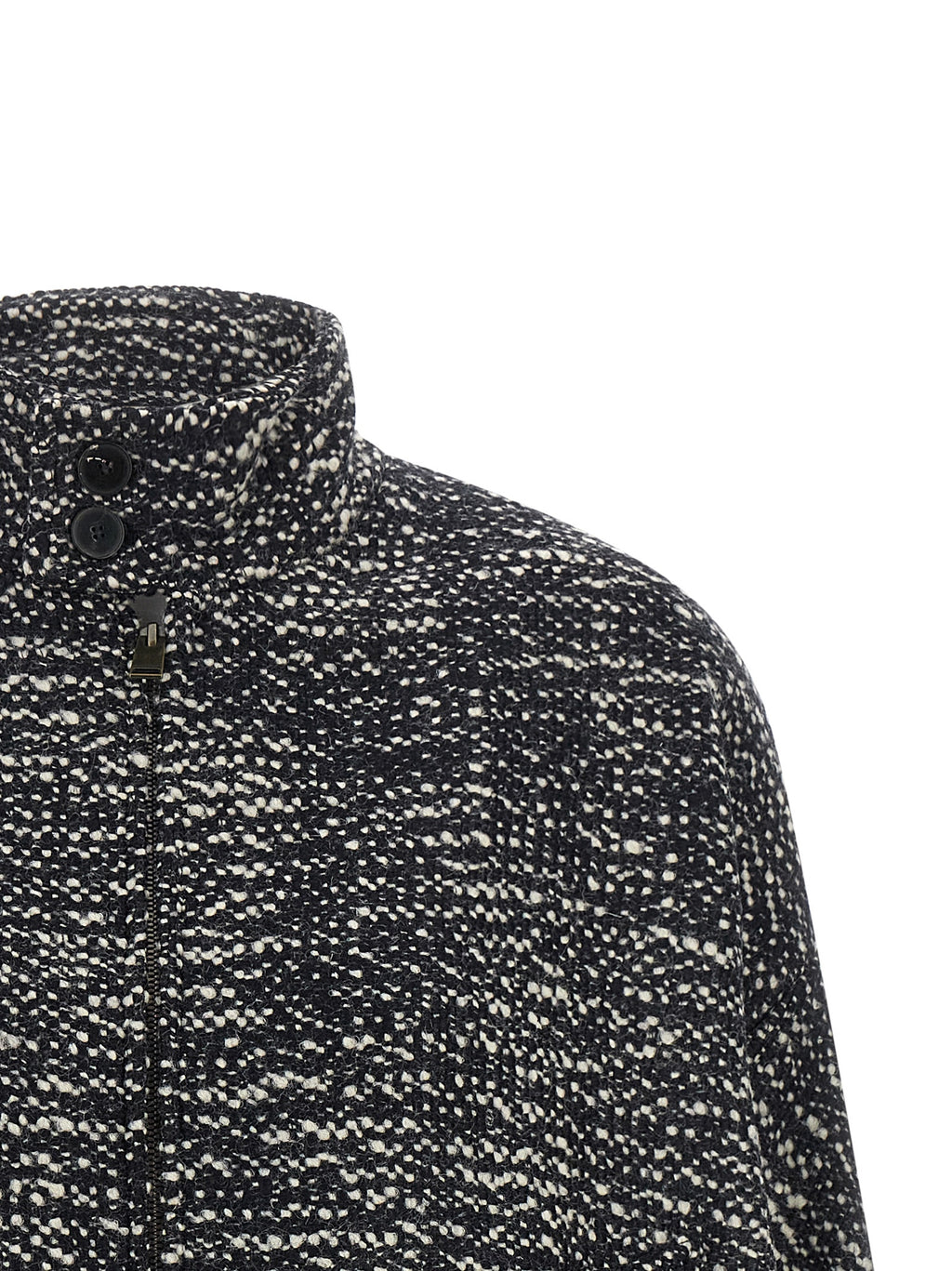 White Virgin Wool Bomber