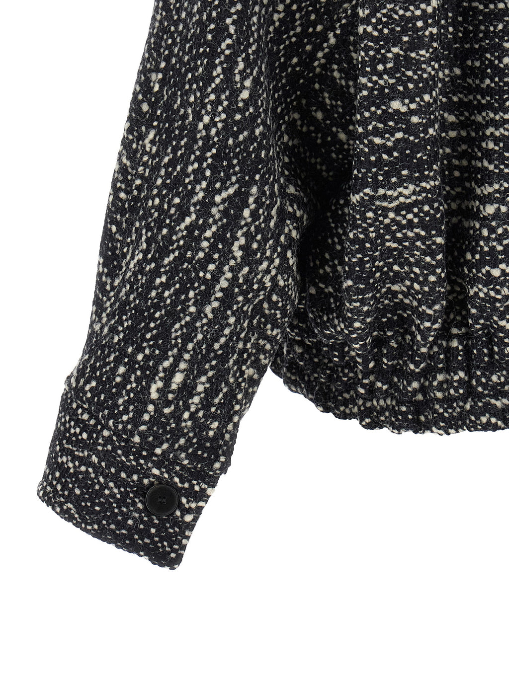 White Virgin Wool Bomber