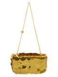 Gold Polyester Shoulder Bag