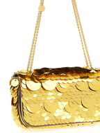 Gold Polyester Shoulder Bag