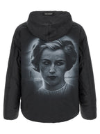 Black Cotton Full-Length Jacket