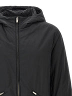 Black Cotton Full-Length Jacket