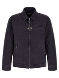 Blue Cotton Full-Length Jacket