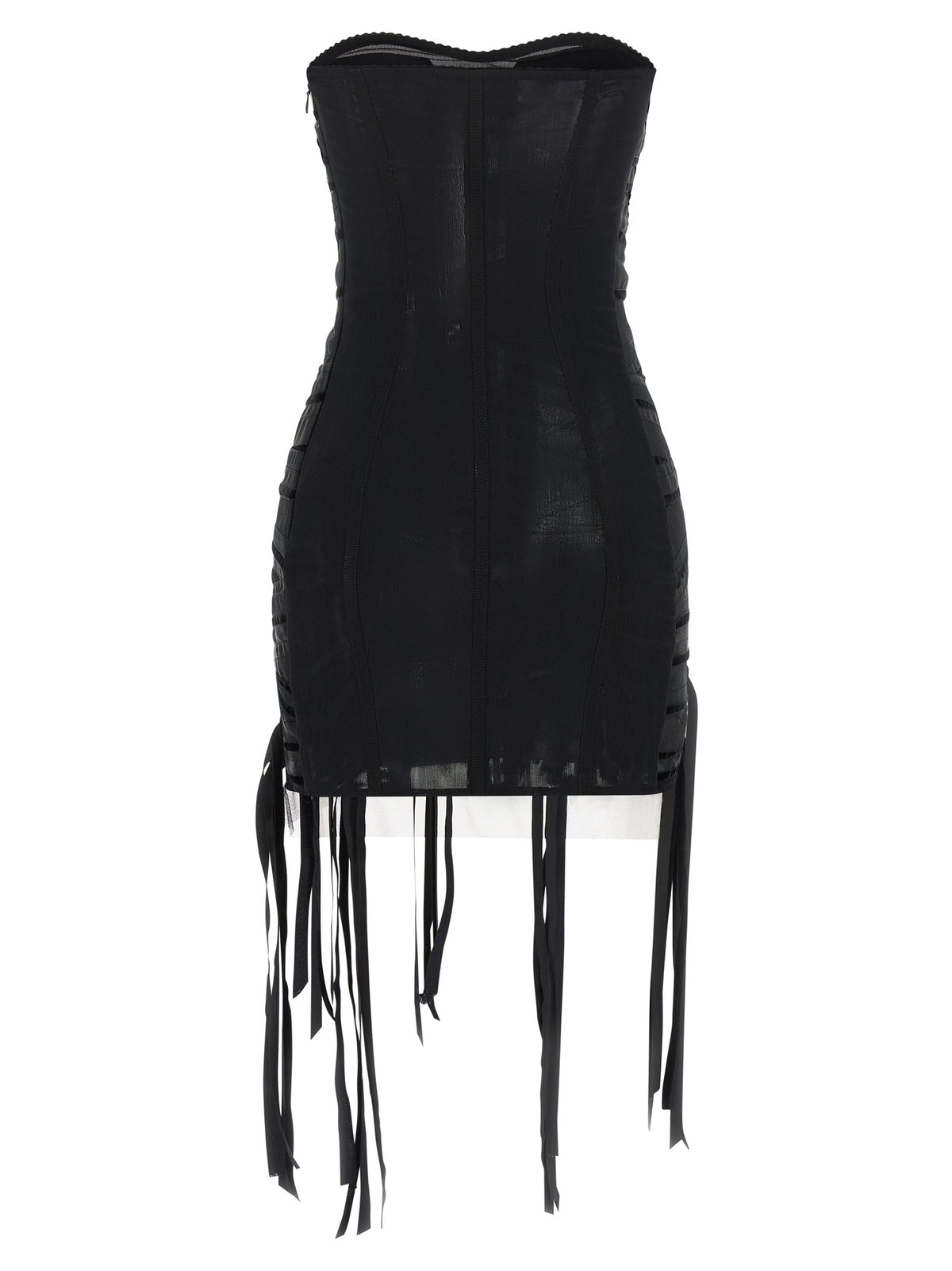 Black Polyamide Short Dress