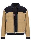 Beige Cotton Denim Jacket
