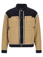 Beige Cotton Denim Jacket