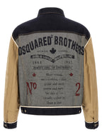 Beige Cotton Denim Jacket
