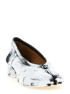 Bicolor Lambskin Mid Heel Pumps
