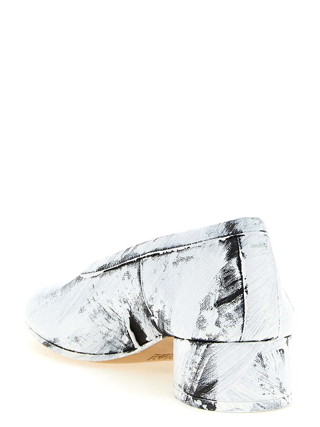 Bicolor Lambskin Mid Heel Pumps