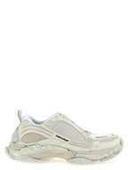 White Polyethylene Athletic Sneakers