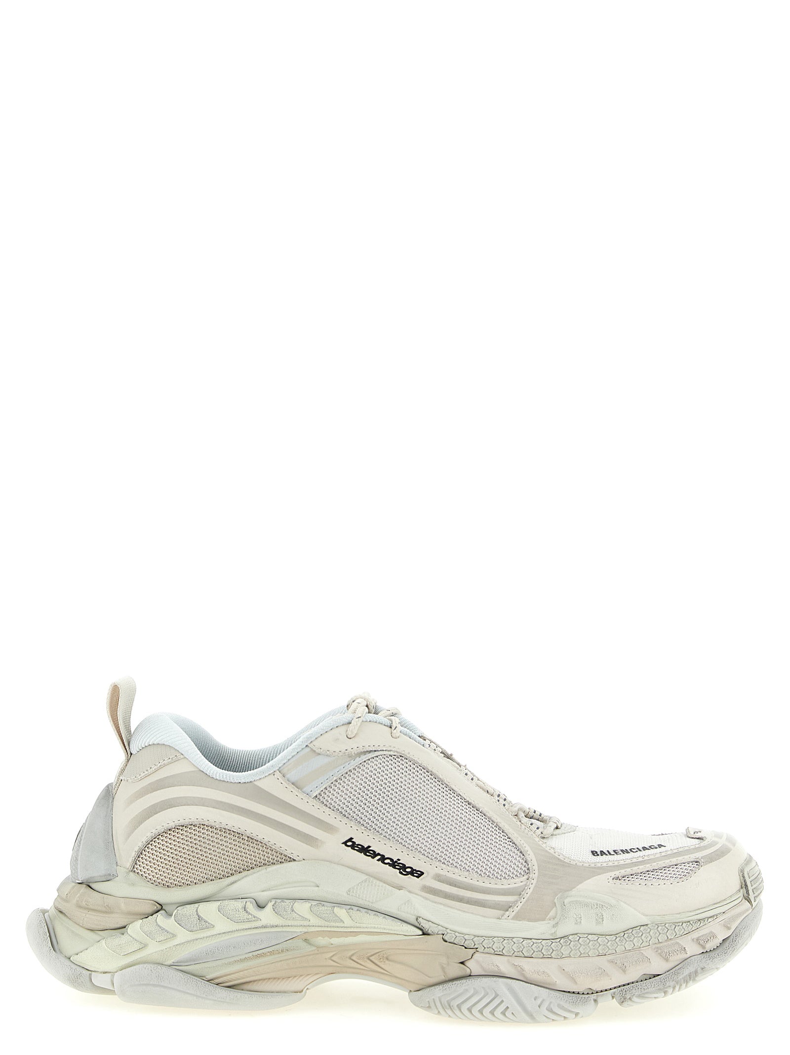 White Polyethylene Athletic Sneakers