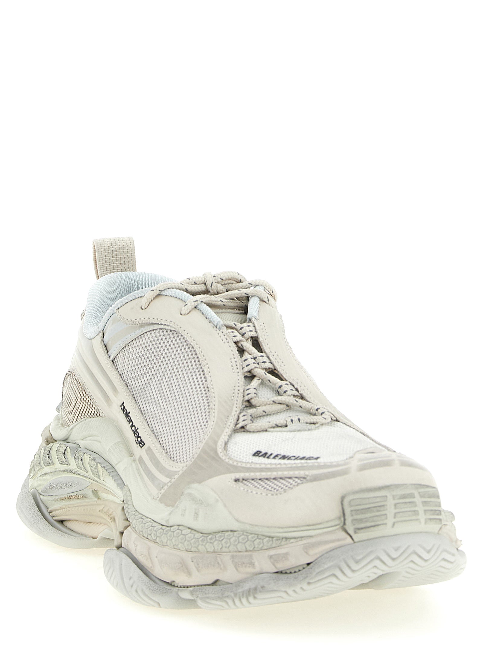 White Polyethylene Athletic Sneakers