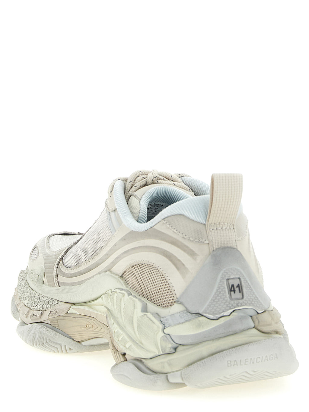 White Polyethylene Athletic Sneakers