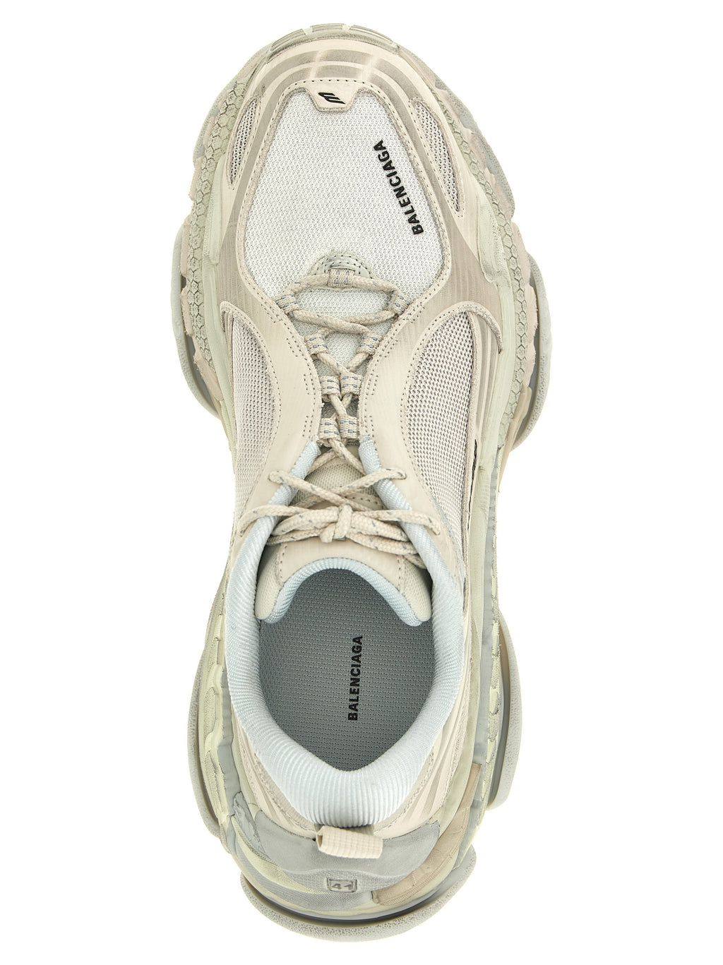 White Polyethylene Athletic Sneakers