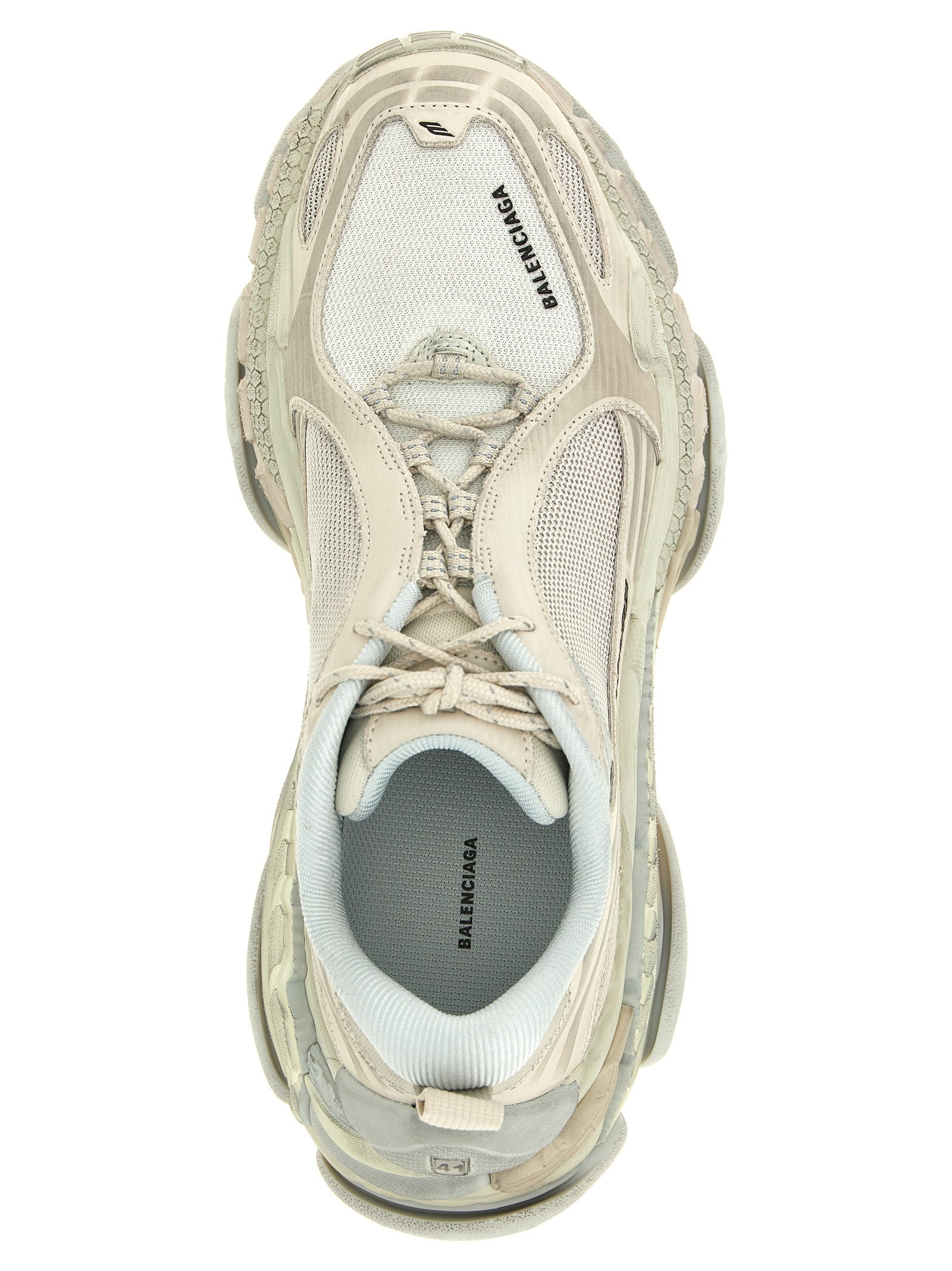 White Polyethylene Athletic Sneakers