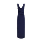 Blue Viscose Casual Dress