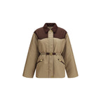 Beige Nylon Full-Length Jacket
