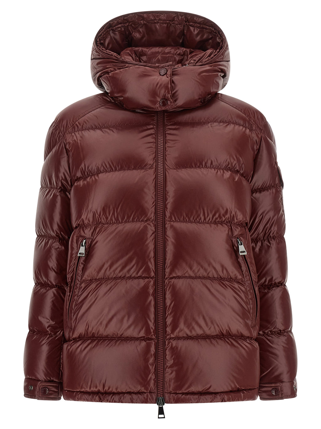 Bordeaux Polyamide Full-Length Jacket