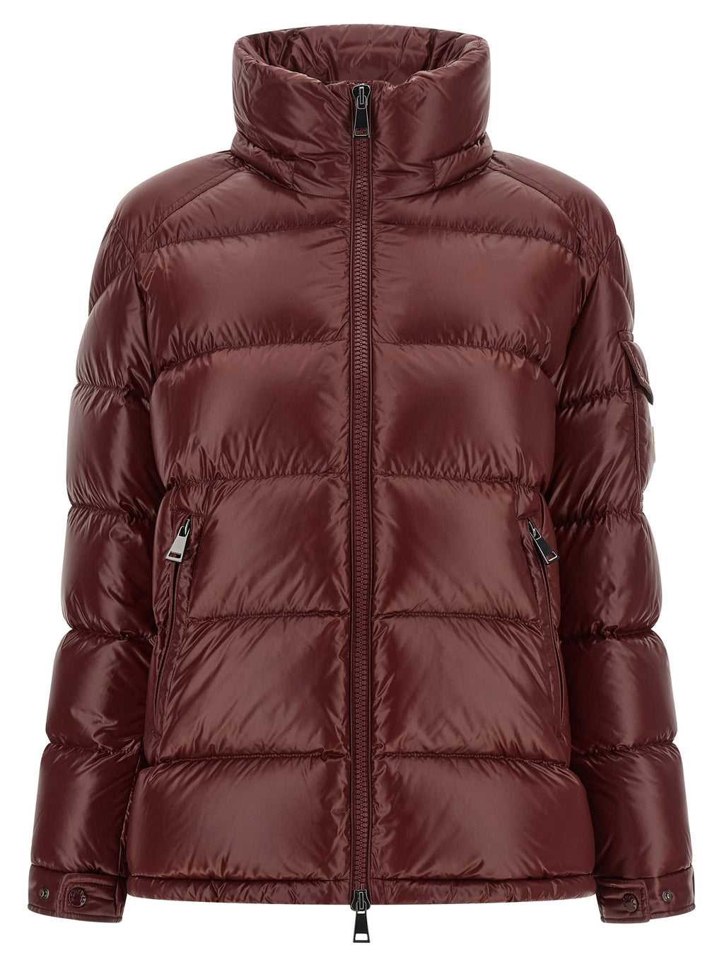 Bordeaux Polyamide Full-Length Jacket