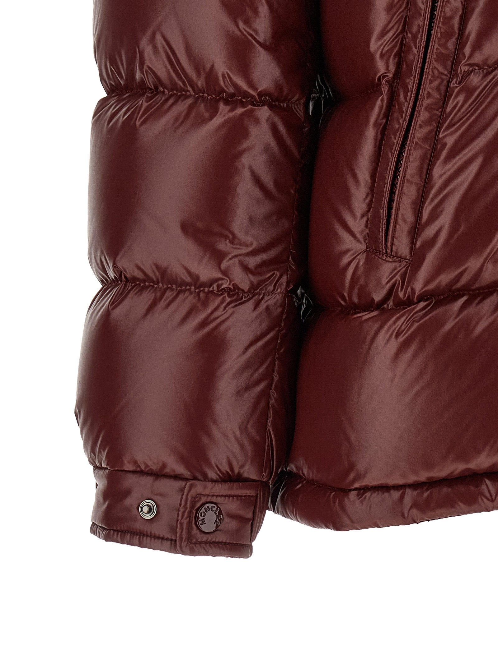 Bordeaux Polyamide Full-Length Jacket