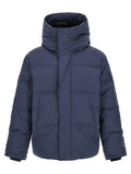 Blue Polyester Parka