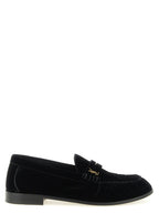 Black Viscose Slip-On Loafers