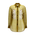Beige Silk Pattern Shirt
